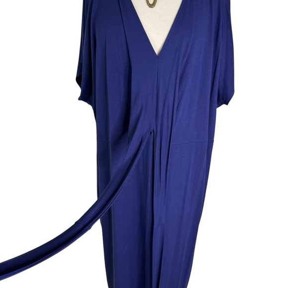 NWT Universal Standard Plus Knit Dress Popover Wrap Tie Front Navy Size L 3X - Picture 9 of 14